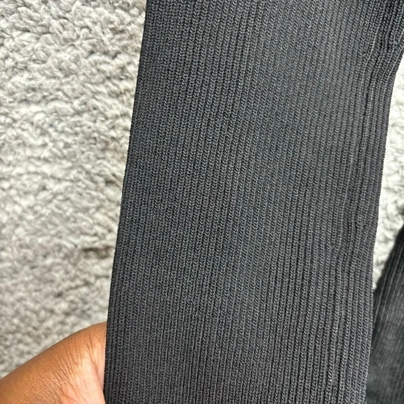 Endless Rose Dress Sz XS Black Textured Body Con Mini Stretch Long Sleeve - Picture 3 of 7